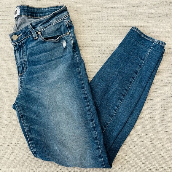 PAIGE Blue Verdugo Ankle Ripped Skinny Jeans - Picture 5 of 8